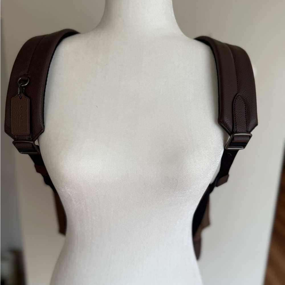 Coach Brown Leather Drawstring Backpack - Picture 4 of 12